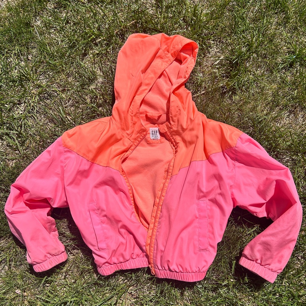 Neon Gap Windbreaker - Pink & Coral